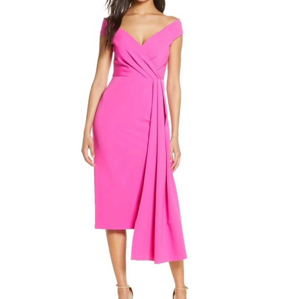 Eliza J off the shoulder midi dress NWT